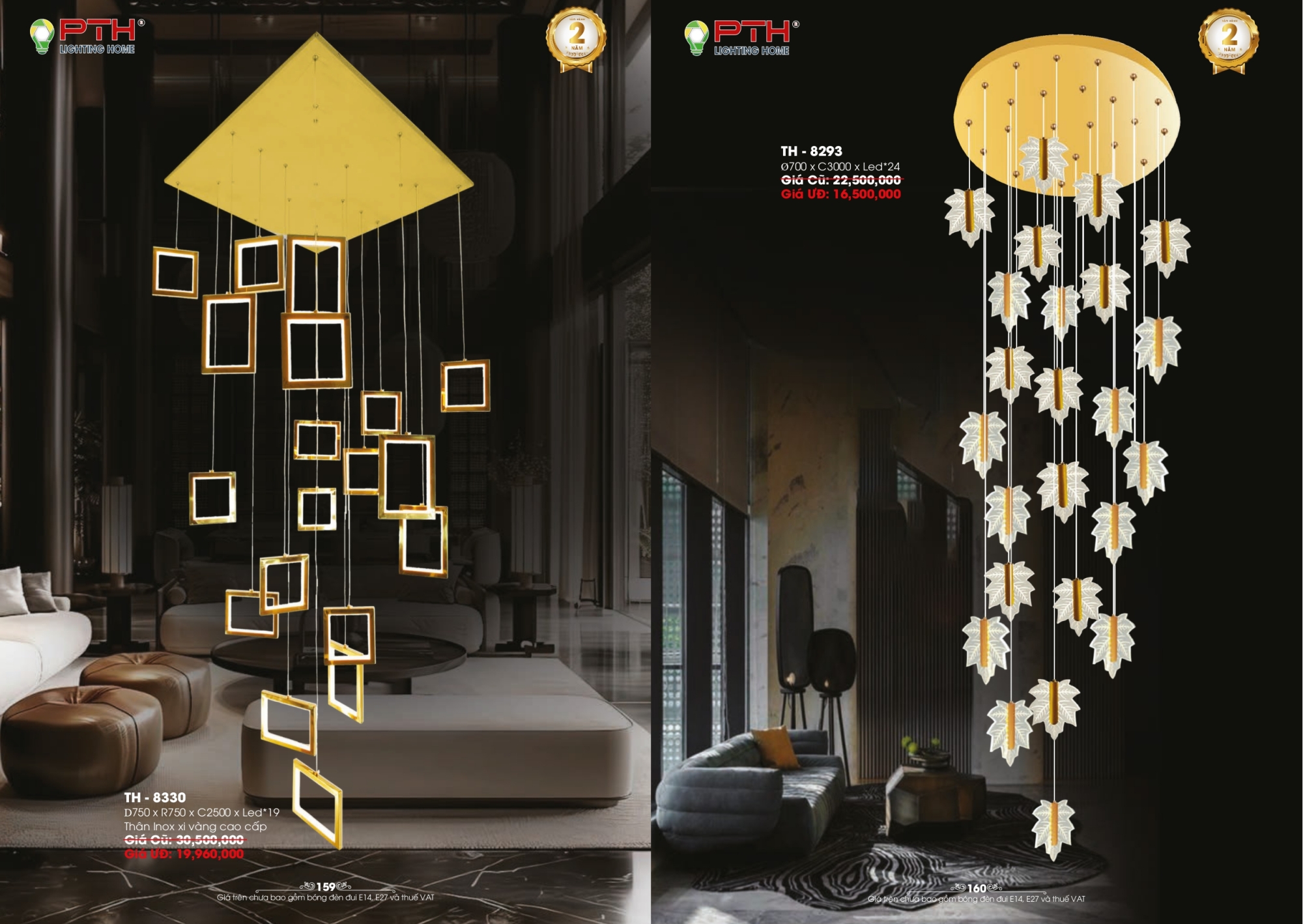 Bảng giá đèn trang trí PTH Lighting Home 2026